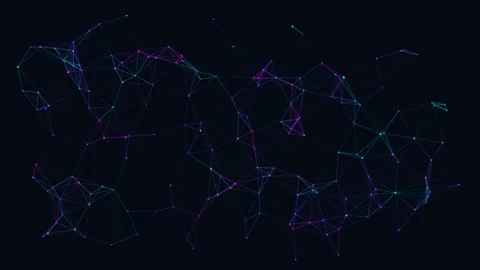 Abstract Sci-Fi Technology Network Loop Background Stock Footage 344131601