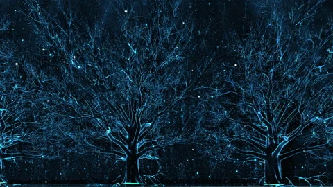 Abstract sci-fi tree in the space 1 Stock Footage 196501917