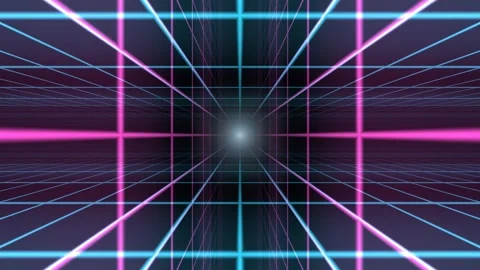Abstract Sci-Fi Tunnel Background Seamless Loop Stock Footage 342343048