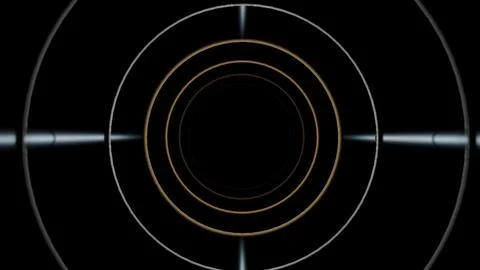 Abstract sci fi tunnel with glowing concentric circles Stock Illustration