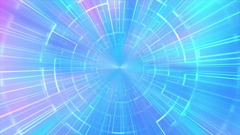 Abstract sci-fi tunnel seamless loop. Futuristic motion graphics, Stock Footage 244864370