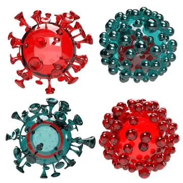 Abstract science 3d corona virus outbreak illustration Stock Illustration