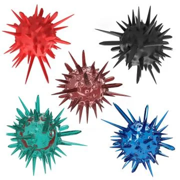 Abstract science 3d corona virus outbreak illustration Illustrazione stock