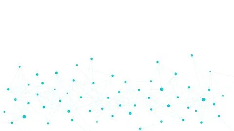 Abstract science and innovation technology with connecting dots and lines Stock Illustration