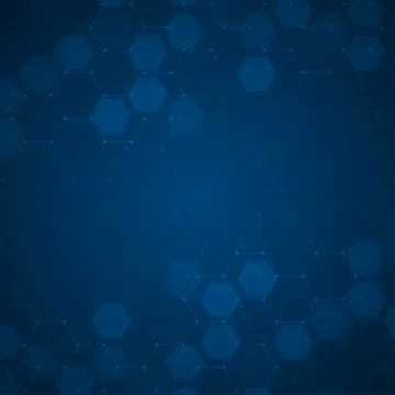 Abstract science and technology concept from hexagonal elements. Polygonal ge イラスト素材