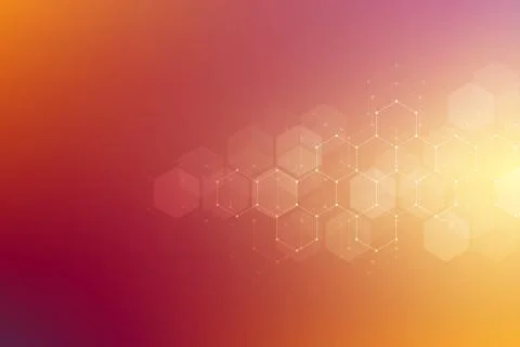 Abstract science and technology concept from hexagonal elements. Polygonal ge イラスト素材