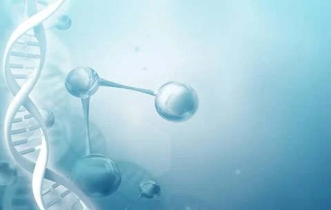 Abstract science background Abstract science background with DNA strands C... Foto stock
