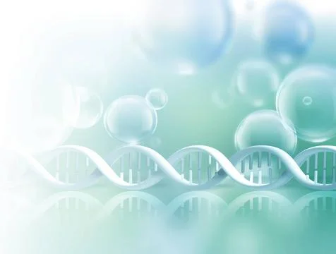 Abstract science background Abstract science background with DNA strands C... Foto stock