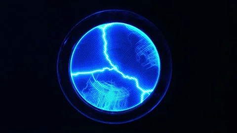 Abstract science background and object, electric lighting. Lightning blue Stock Footage 155291870