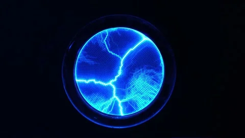 Abstract science background and object, electric lighting. Lightning blue Stock Footage 158033858