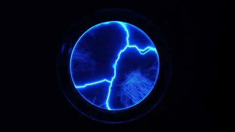 Abstract science background and object, electric lighting. Lightning blue Stock Footage 165562888