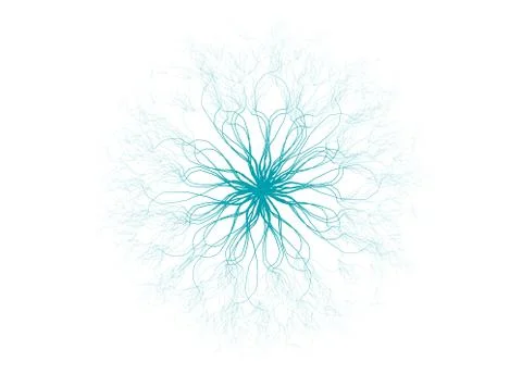Abstract Science Background and Object. Electrical discharges on a white Back Stock Illustration