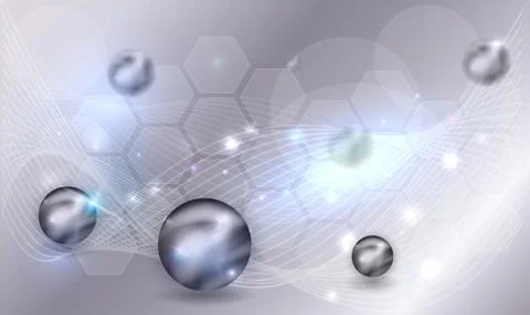 Abstract science background with balls Stock Illustration