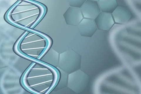 Abstract Science Background In Blue Tone With DNA Strands Stock Illustration
