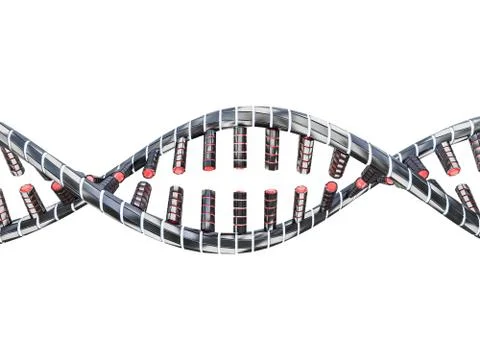 Abstract science background with DNA strands. 3D Stock-Illustration