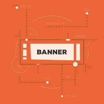 Abstract science banner with lines イラスト素材