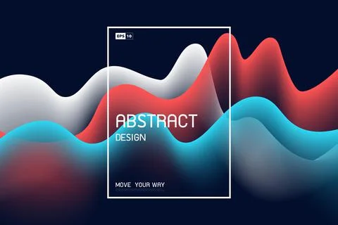 Abstract science color line tech design of texture artwork wavy background. Stock Illustration