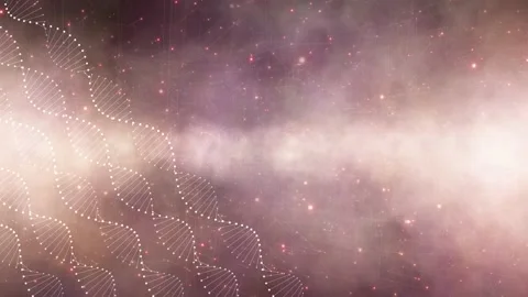 Abstract science dna chains copy space background Vídeo Stock 229694684