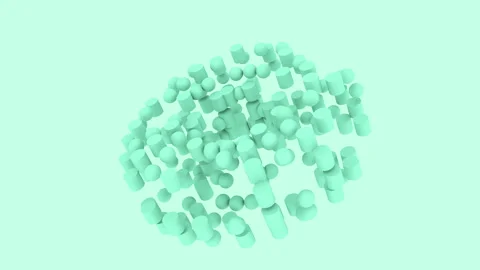 Abstract science geometric looped background animation 4k. Stock Footage 271311029