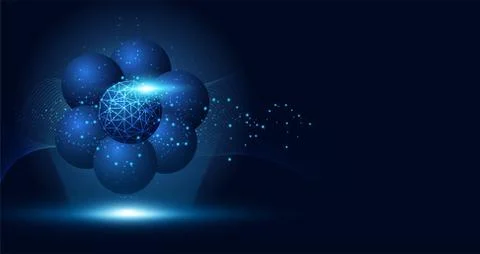 Abstract science with light blue on copy space futuristic hi tech modern grad Stock-Illustration
