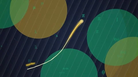 Abstract Science Math Background Circles and Formulas Stock Footage 348415493