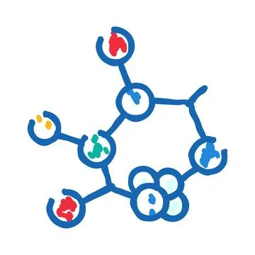 Abstract science molecule structure with connected elements Stock Illustration