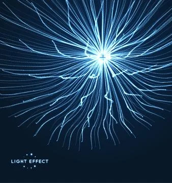 Abstract science or technology background. Array with dynamic particles. Stock Illustration