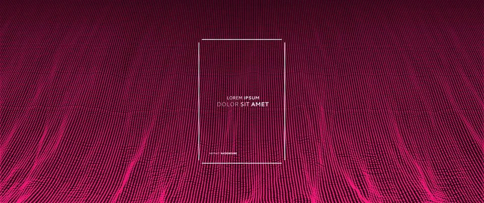 Abstract science or technology background. Graphic design. 3D grid surface. Illustrazione stock