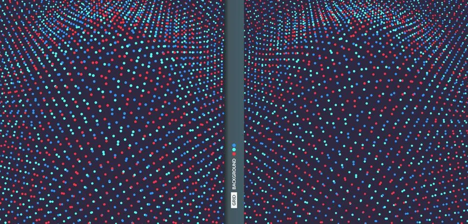 Abstract science or technology background. Graphic design. 3D grid. Stock Illustration