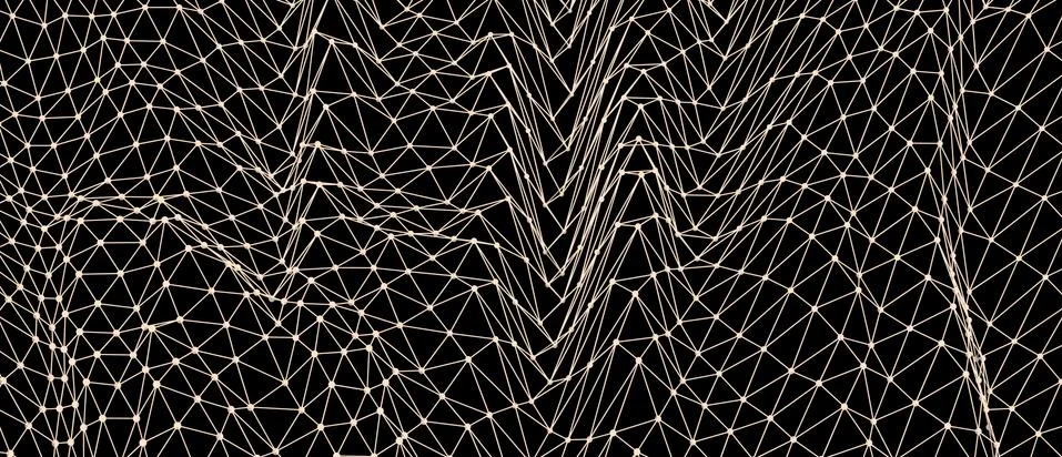 Abstract science or technology background. Graphic design. 3D grid surface. Stock Illustration