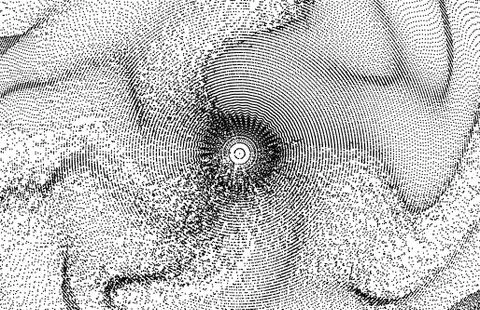 Abstract science or technology background. Network illustration with particle Stock Illustration