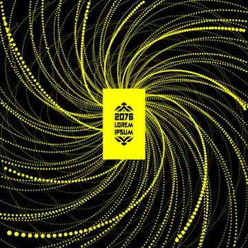 Abstract science or technology background. Array with dynamic particles. Stock Illustration