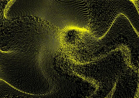 Abstract science or technology background. Network illustration with particle Stock Illustration