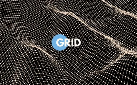 Abstract science or technology background. Graphic design. Network illustrati Stock Illustration