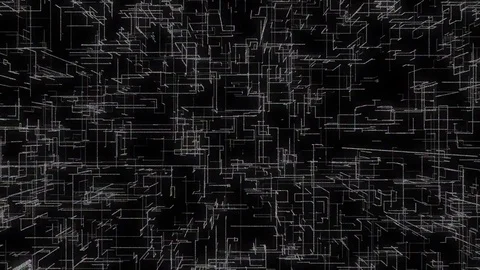 Abstract science particles black network Video stock 85020337