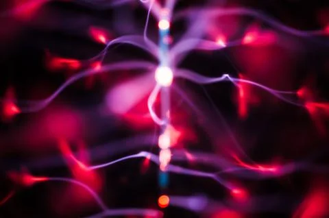 Abstract science pattern: plasma gas traces Stock Photos
