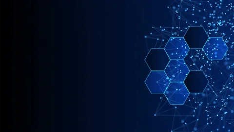 Abstract science polygonal geometric design medical structure pattern Loop Stock Footage 162378841