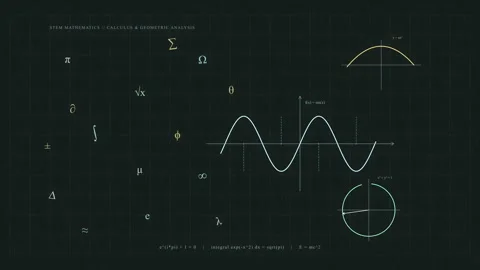 Abstract science tech background with sine wave, data visualization loop Stock Footage 347198632