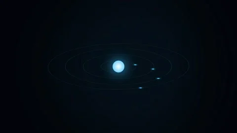Abstract Science Technology Background - Blue Digital Data Visualization Loop Stock Footage 336805453