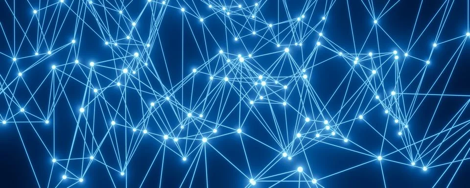 Abstract Science Technology Network Background. Neural network concept. Conne イラスト素材