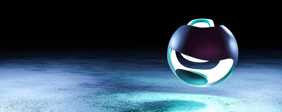 Abstract science technology object background 3d render illustration 库存插图