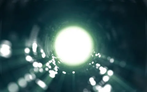 Abstract sciene circle tunnel hud background Stock Photos
