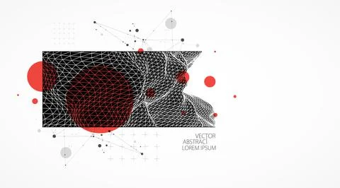 Abstract scientific and technological background. Image of a part of the land Stock Illustration