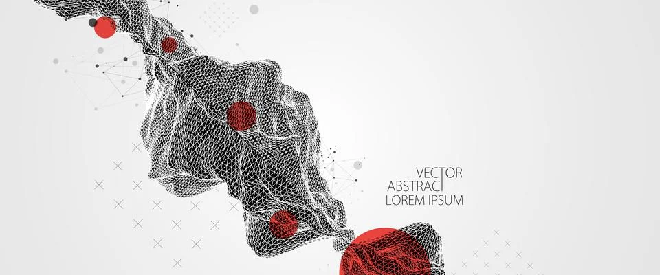 Abstract scientific and technological background. Image of a part of the land Stock Illustration