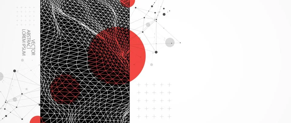 Abstract scientific and technological background. Image of a part of the land Stock Illustration