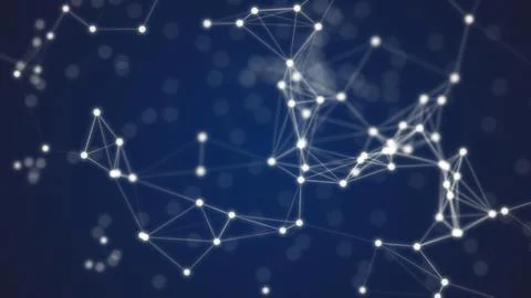 Abstract scientific and technology background with dot-connecting Stock Illustration