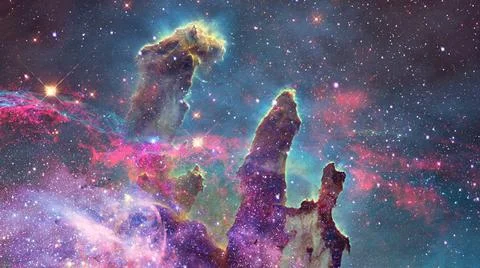 Abstract scientific background. Elements of this image furnished by NASA A... Fotos Stock