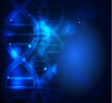 Abstract scientific DNA background design Stock Illustration
