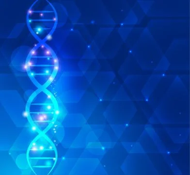 Abstract scientific DNA background design Stock Illustration