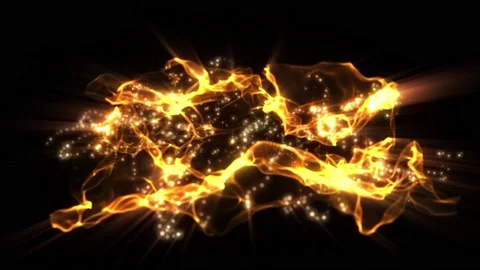 Abstract scientific fantasy background energy wave form shiny particles loop Vidéo 194471553